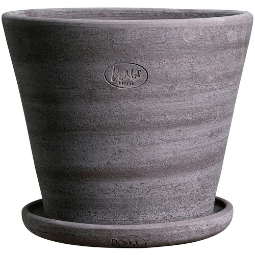 Bergs Potter Julie Topf Mit Unterteller Grau Ø30 Cm