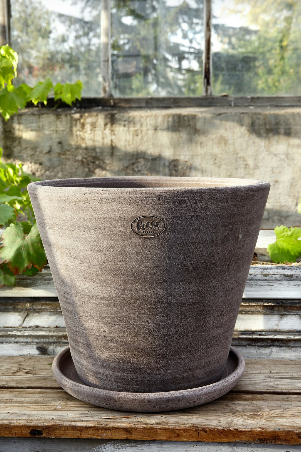 Bergs Potter Julie Topf Mit Unterteller Grau Ø35 Cm