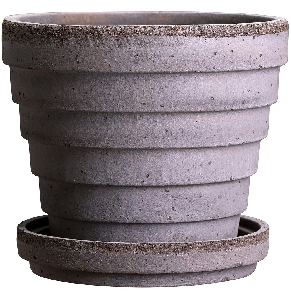 Bergs Potter Planet Topf Mit Unterteller Grau Ø14 Cm