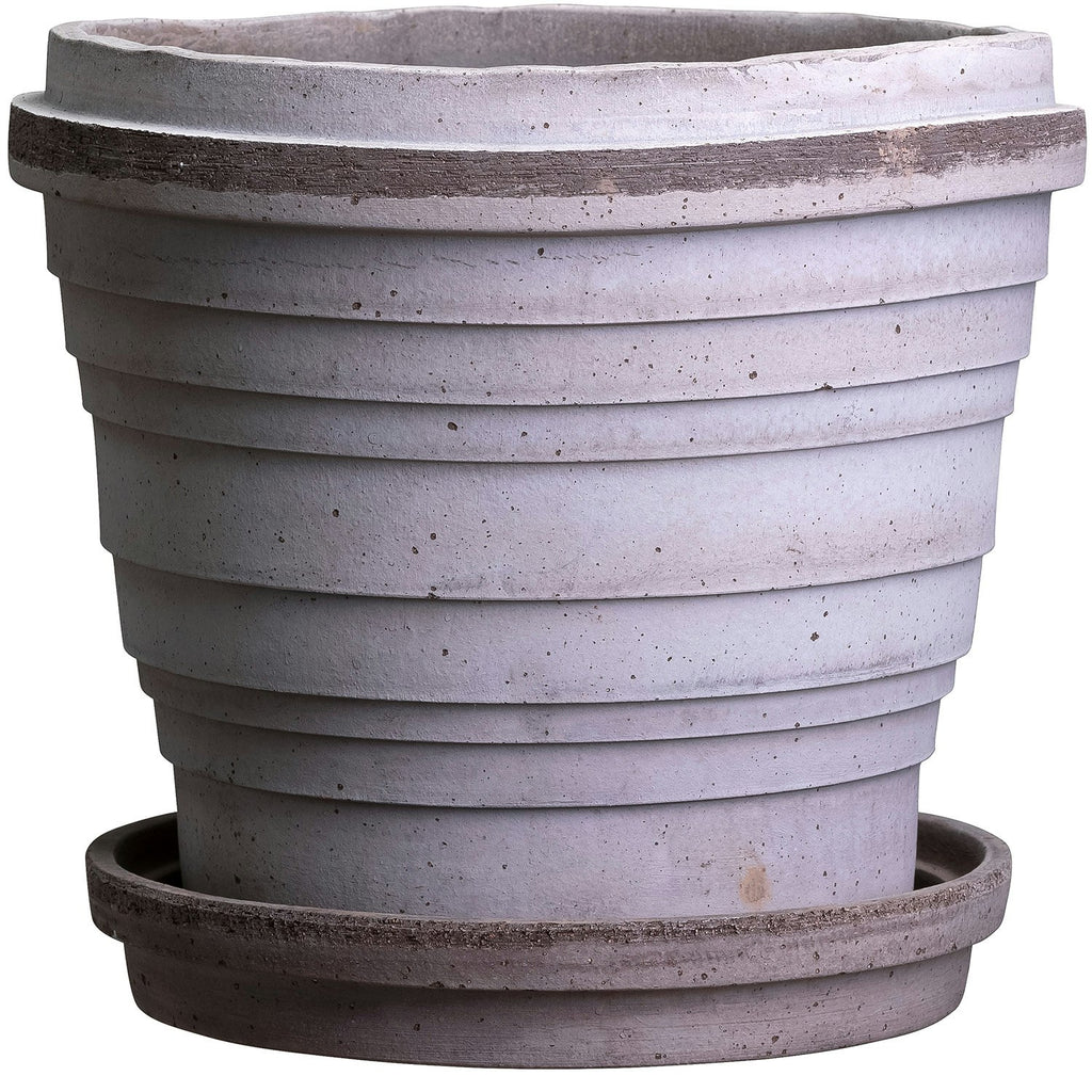 Bergs Potter Planet Topf Mit Unterteller Grau Ø25 Cm
