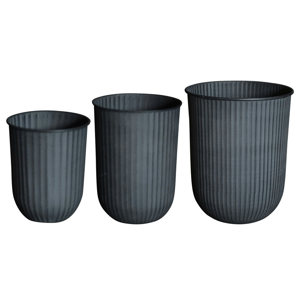 DBKD Out Stripe Topf 3-er Set, Schwarz