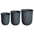 DBKD Out Stripe Topf 3-er Set, Schwarz