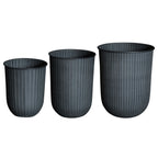 DBKD Out Stripe Topf 3-er Set, Schwarz