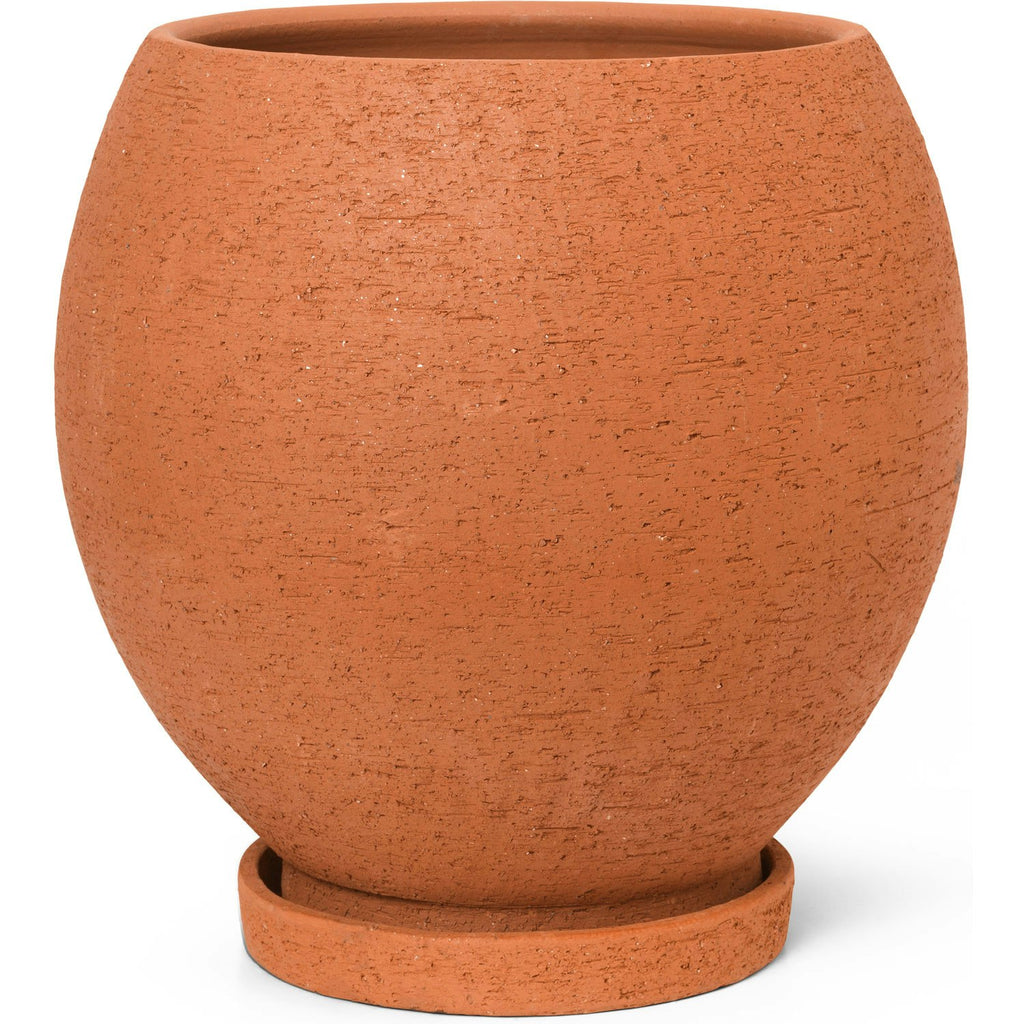 Ferm LIVING Ando Topf Mit Unterteller Terrakotta H40 Cm