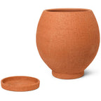 Ferm LIVING Ando Topf Mit Unterteller Terrakotta H40 Cm