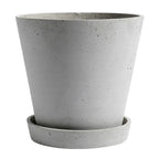 Hay Flowerpot Topf Mit Unterteller Grau, Ø21.5 Cm XL