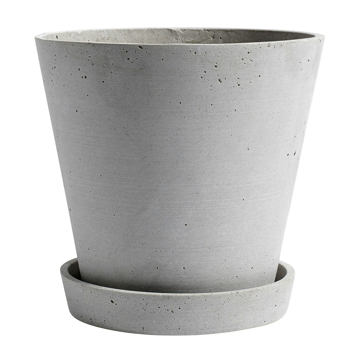Hay Flowerpot Topf Mit Unterteller Grau, Ø21.5 Cm XL