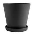 Hay Flowerpot Topf Mit Unterteller Schwarz, Ø34 Cm XXXL