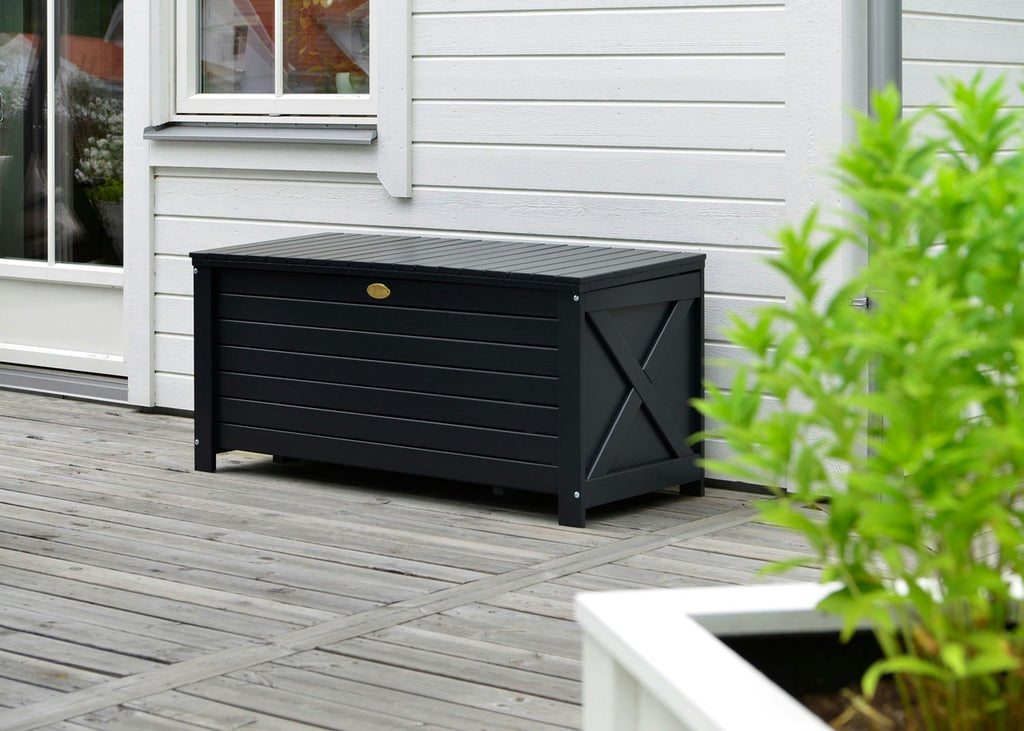  Läckö Aufbewahrungsbox Für Kissen, Schwarz 134x59x64 Cm