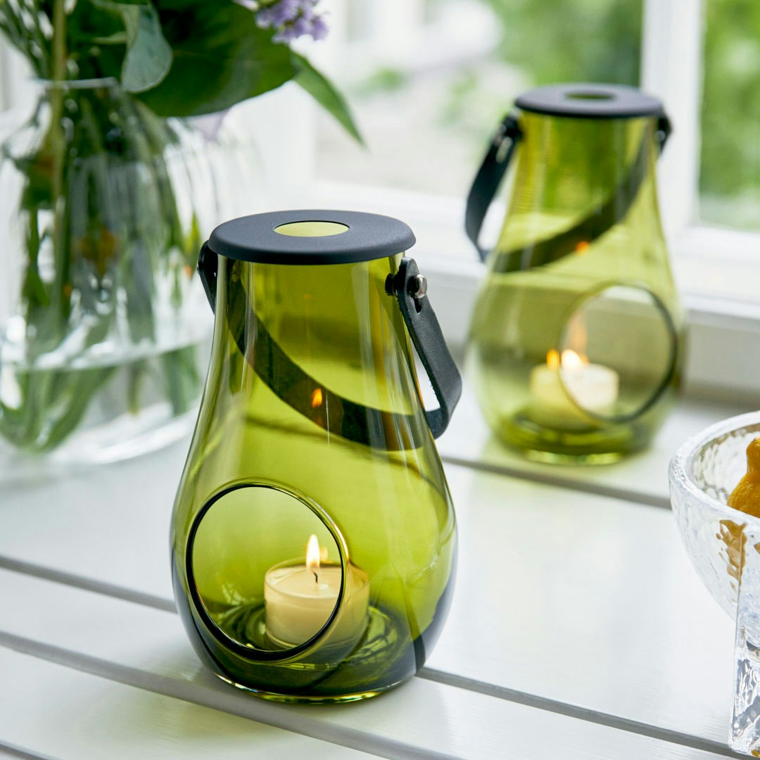 Holmegaard Design With Light Laterne Olive, H29 Cm
