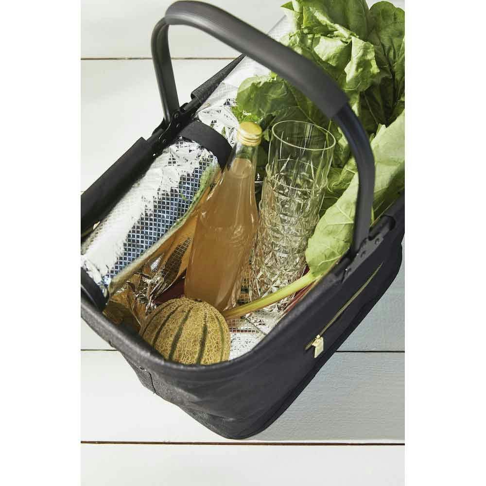 Sagaform City Kühlkorb, 26 L/ Schwarz/Gold